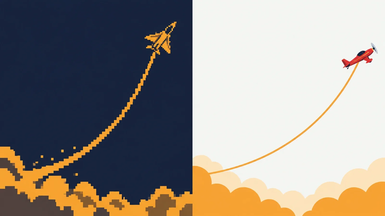 Side-by-side comparison of a JetX round and an Aviator round